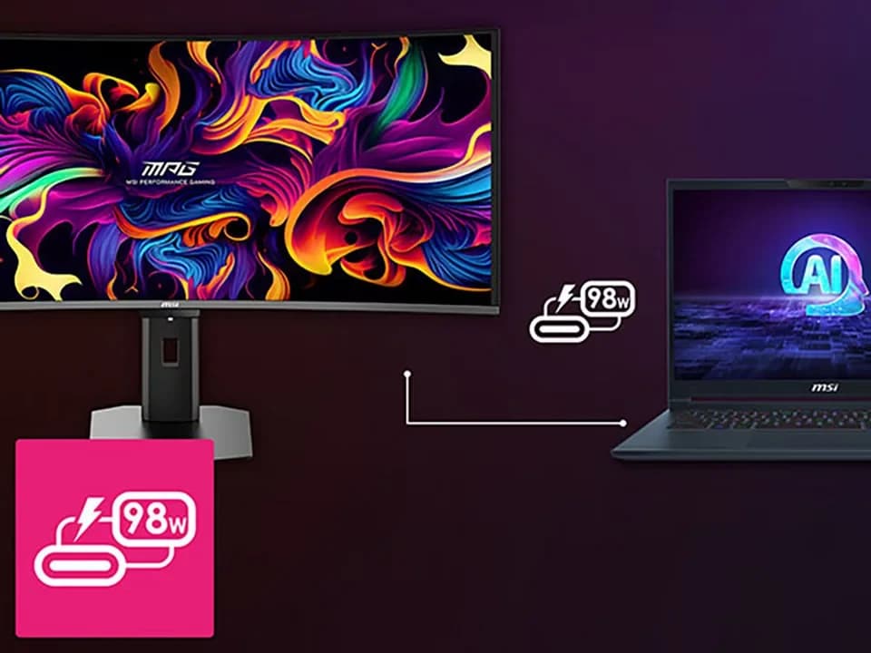 MSI MPG 341CQR QD-OLED X36 Curved-Gaming-OLED-Monitor (86 cm/34 ", 3440 x 1440 px, UWQHD, 0,03 ms Reaktionszeit, 360 Hz, QD-OLED) - Thumbnail 9
