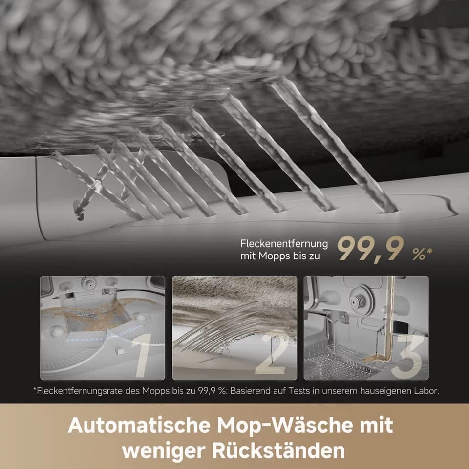 Dreame Saugroboter mit Wischfunktion Dreame X50 Ultra Complete, 20.000 Pa Saugkraft, mit Beutel, Hindernisüberwindung, einfahrbarer Laserturm - Thumbnail 9