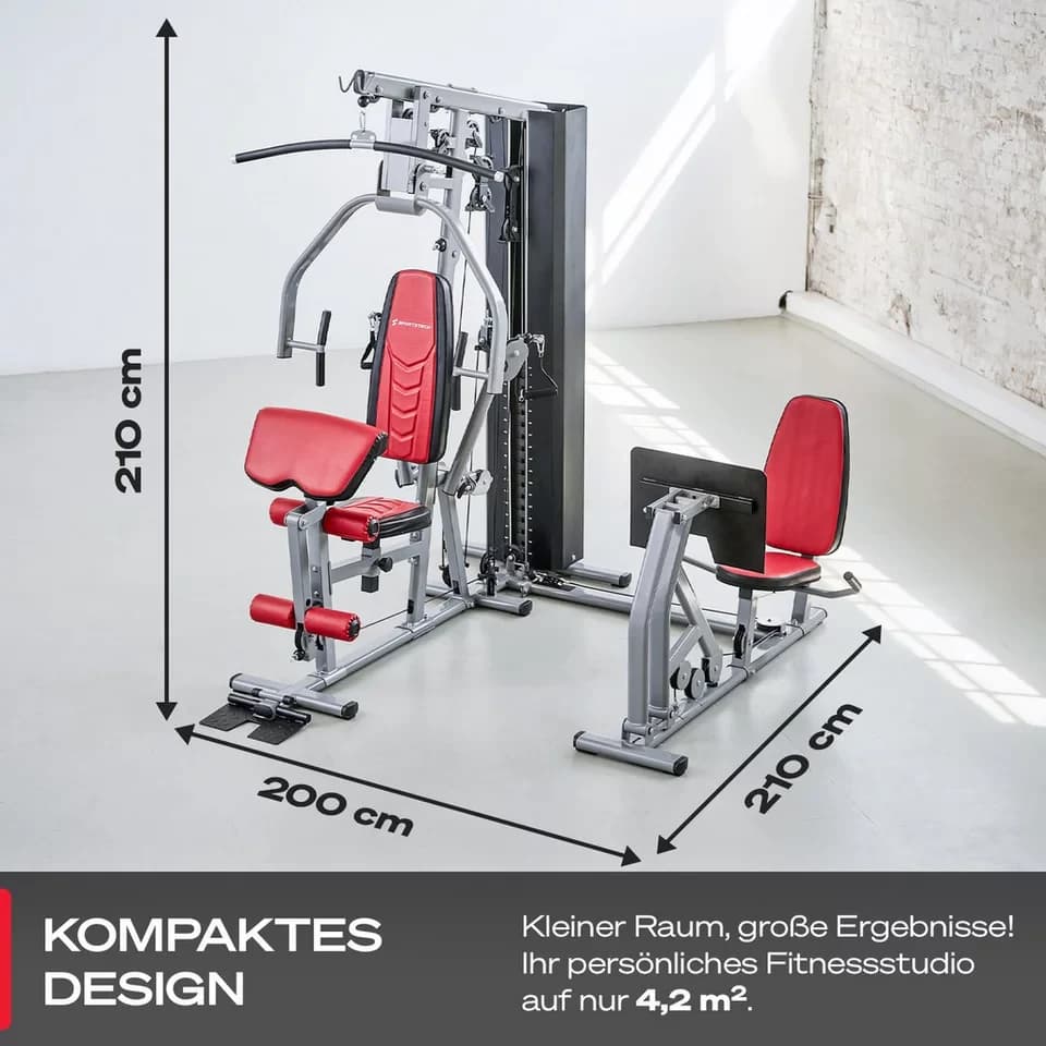 Sportstech Kraftstation HGX300, 50+ Übungen, Beinpresse, 16 Gewichtsblöcke - Thumbnail 8