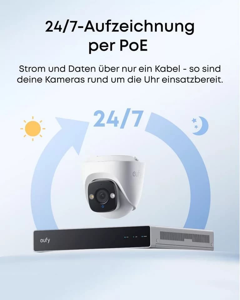 eufy Security IP-Überwachungskamera PoE NVR Security System E40, 4× 4K 8MP Kameras (1-tlg., KI-Erkennung, KI-gestützter Fernzugriff, lokale KI) - Thumbnail 6