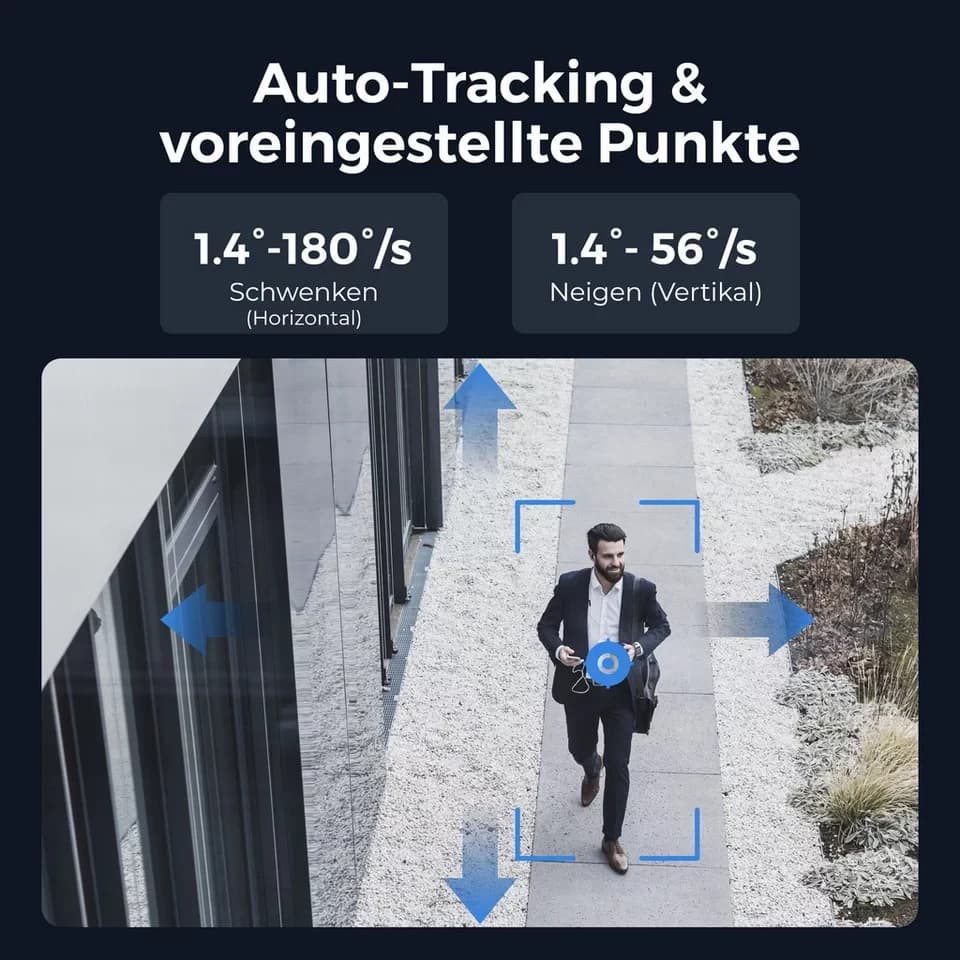 Reolink Überwachungskamera RLC-823S2 - 4K PTZ PoE-Kamera (Außenbereich, 4K UHD, 16X Optischer Zoom, 360° Auto-Tracking, Farbnachtsicht) - Thumbnail 4