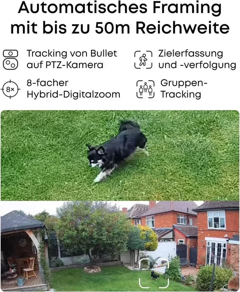 eufy Security IP-Überwachungskamera eufy PoE NVR Security System S4 Max, 3-Linsen Bullet-PTZ-Kameras (1-tlg., 4*PoE NVR Security System S4 Max, KI Auto-Framing&Tracking, Farbnachtsicht, Stroboskop) - Thumbnail 6