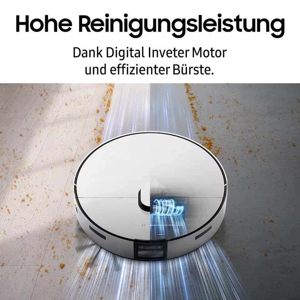Samsung Saugroboter mit Wischfunktion VR7MD96B14G/WD, 70 W, BESPOKE Jet Bot Combo Steam Plus - Thumbnail 7