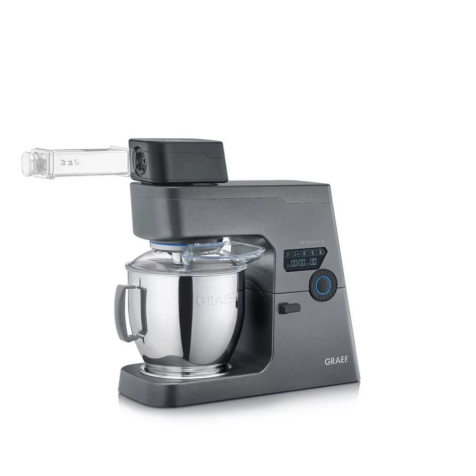 Graef Küchenmaschine, 800 W, Hochwertiges Vollmetall-Getriebe, Robustes Gehäuse im MYestro-Design - Thumbnail 5