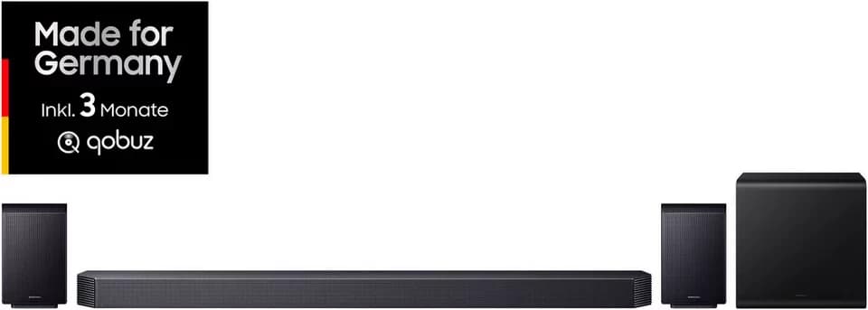 Samsung HW-Q935GF Q-Soundbar Soundbar 9.1.4 (Bluetooth, WLAN (WiFi), 40 W, 9.1.4-Kanal Subwoofer & Rücklautsprecher, Kabellos Dolby Atmos, DTS:X) - Thumbnail 2