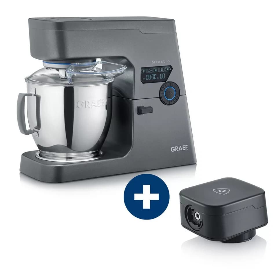 Graef Küchenmaschine, 800 W, Hochwertiges Vollmetall-Getriebe, Robustes Gehäuse im MYestro-Design
