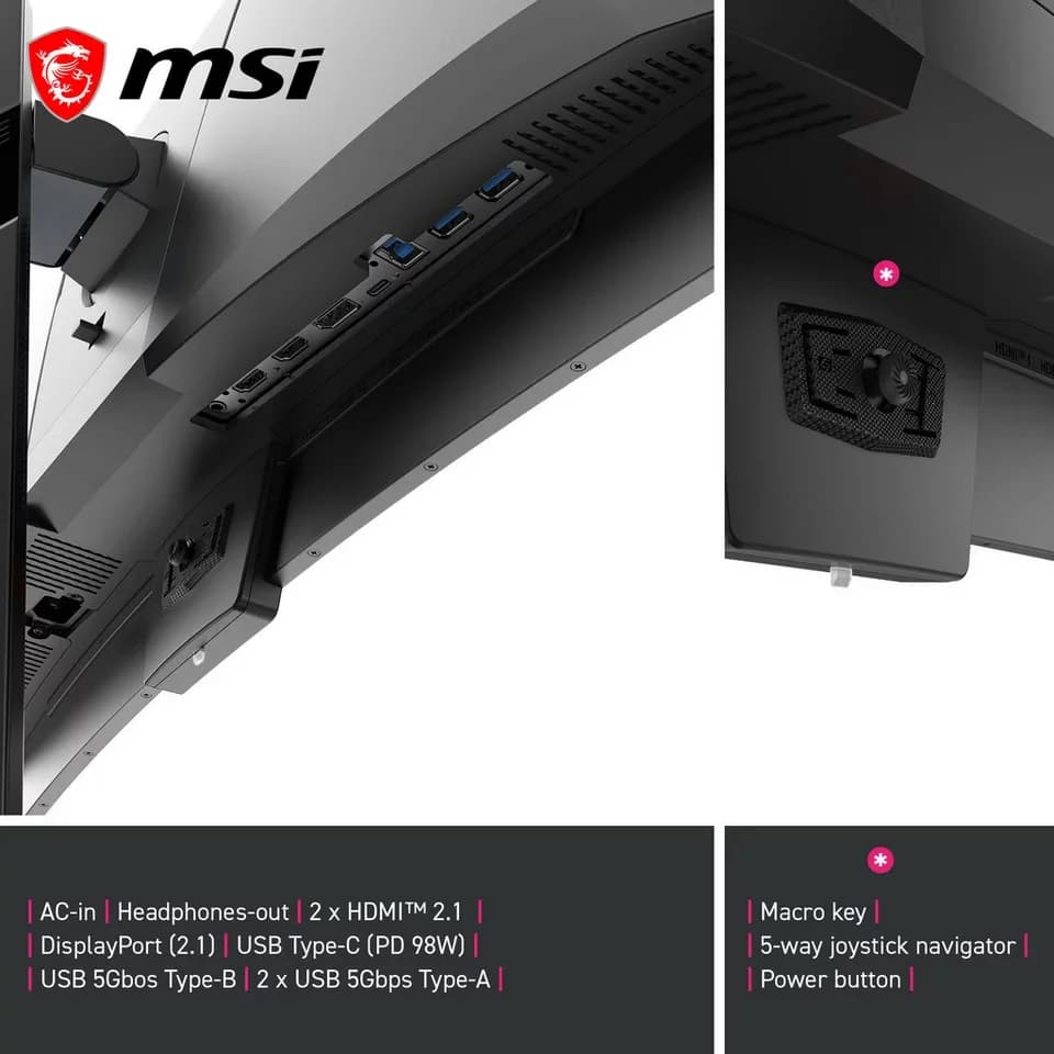 MSI MPG 341CQR QD-OLED X36 Curved-Gaming-OLED-Monitor (86 cm/34 ", 3440 x 1440 px, UWQHD, 0,03 ms Reaktionszeit, 360 Hz, QD-OLED) - Thumbnail 5