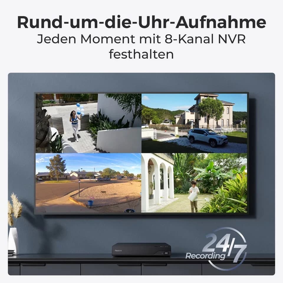 Reolink Überwachungskamera RLK8-811B4-A 8MP PoE (Innenbereich, Außenbereich, 5X optischem Zoom,Spotlights,24/7 Aufnahme,Personen &Fahrzeugerkennung) - Thumbnail 7