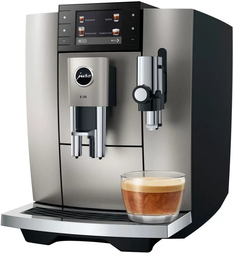 JURA Kaffeevollautomat 15712 E8 (ED), Midnight Silver, 27 Spezialitäten, WiFi, Hot & Light Brew, Sweet