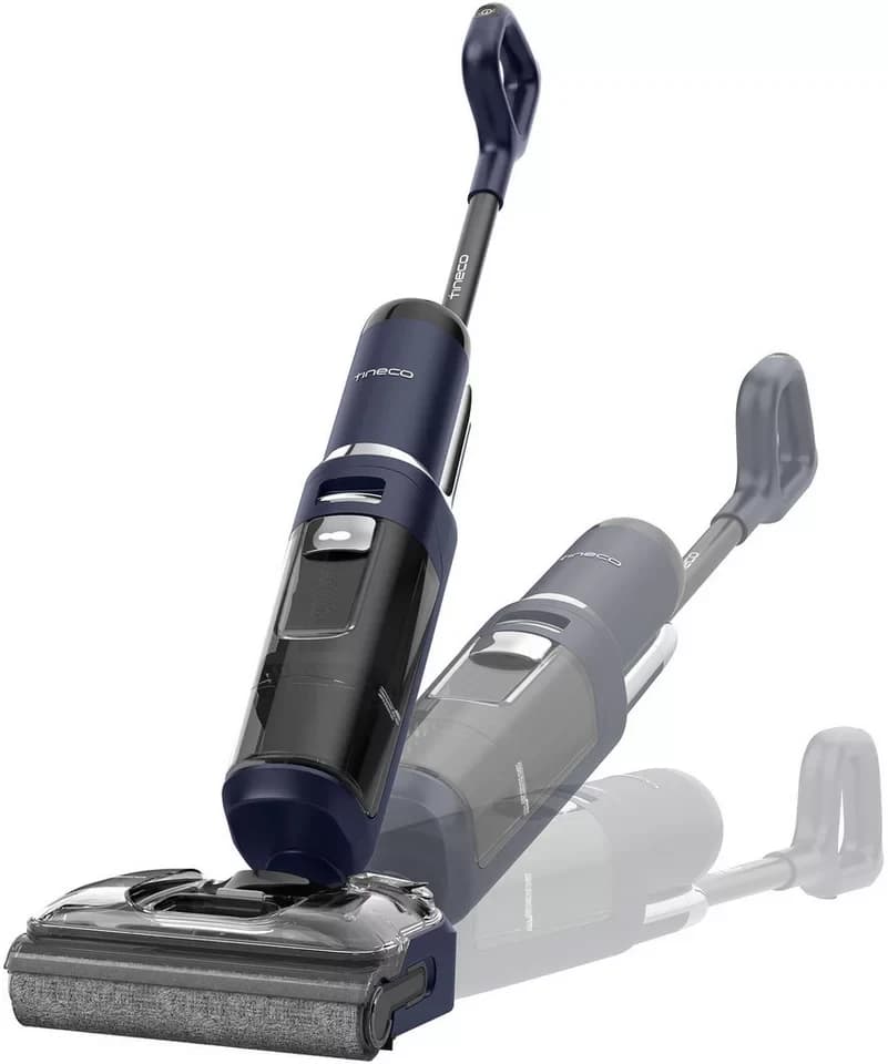 Tineco Nass-Trocken-Sauger Floor One S7 Stretch, 85° Grad Heißluft-Trocknung, 180° Grad Neigung, 230 W, beutellos, 50 Min Akku, automatische Anpassung der Saugleistung, Tierhaarfilter